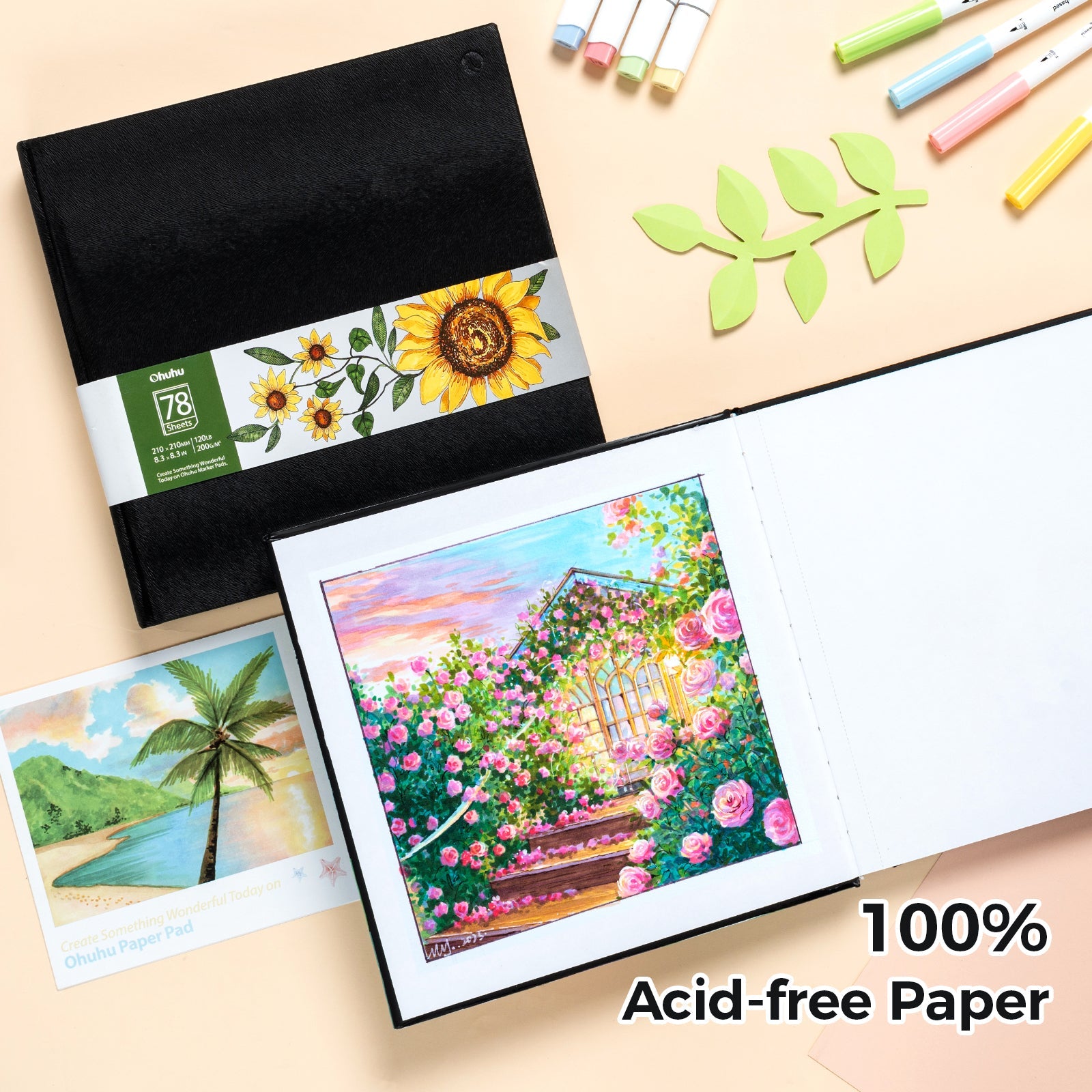 Ohuhu Marker Pads Art Sketchbooks for Markers